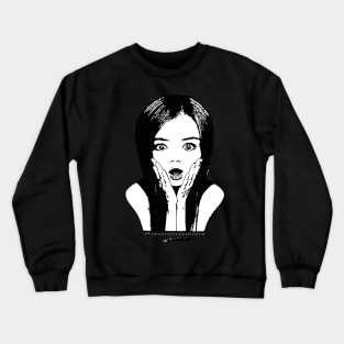 amazing shocked and embarrassed beautiful black and white girl Crewneck Sweatshirt